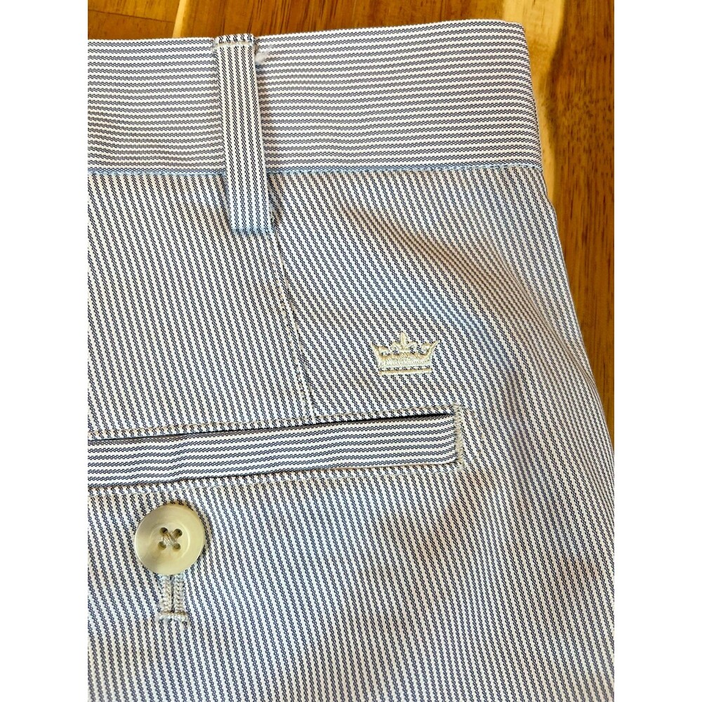 Peter Millar Crown Sport Salem Performance Shorts Mens 32 Stripe Wicking 7” Golf